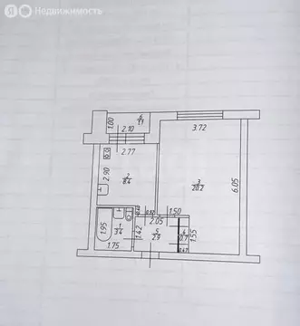 1-комнатная квартира: Казань, улица Восстания, 121А (35.6 м)