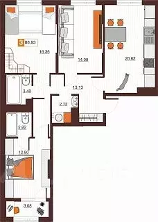 3-к кв. Оренбургская область, Оренбург Северный жилрайон, Фамильные ...