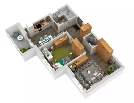 2-к кв. Кировская область, Киров ул. Капитана Дорофеева, 24 (57.9 м)