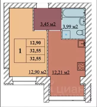 1-к кв. Ярославская область, Ярославль проезд 2-й Брагинский, 22 ...