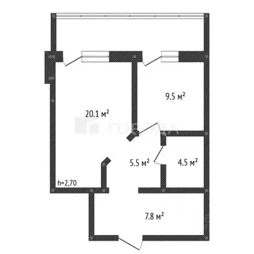 1-к кв. Алтайский край, Барнаул Новгородская ул., 16 (47.4 м)
