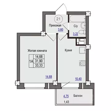1-к кв. Псковская область, Псковский район, Завеличенская волость, д. ...