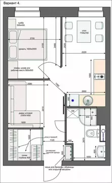 Квартира, 1 комната, 35 м
