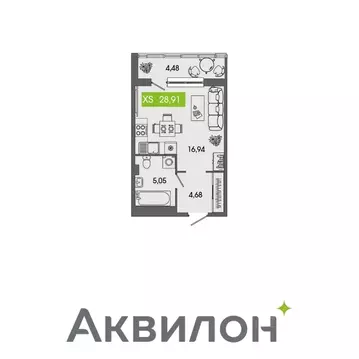 Студия Архангельская область, Северодвинск Аквилон Севен жилой ...