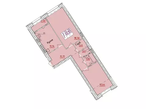 2-к кв. Ярославская область, Ярославский муниципальный округ, пос. ...