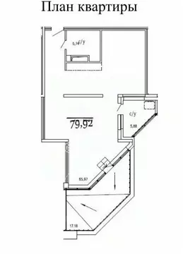 2-к кв. Архангельская область, Архангельск просп. Ломоносова, 98 (80.0 ...