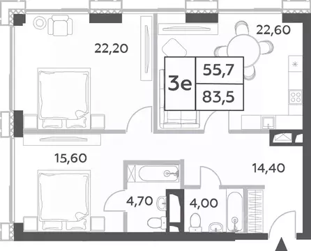 3-к кв. Москва просп. Генерала Дорохова, 49 (85.4 м)