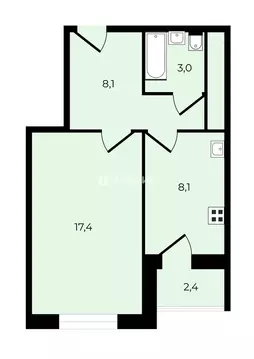 1-комнатная квартира: Москва, улица Верхние Поля, 45к1 (36.5 м)