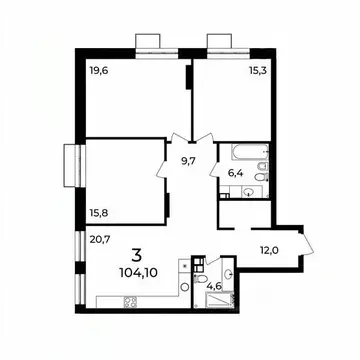 3-к кв. Нижегородская область, Нижний Новгород ул. Воровского, 8 ...