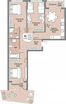 3-к кв. Ленинградская область, Всеволожский район, Бугровское ...