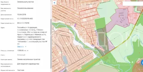 Участок в Сахалинская область, Южно-Сахалинск  (11.0 сот.)