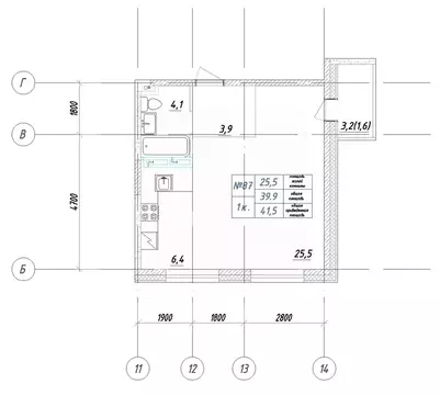 1-к кв. Приморский край, Большой Камень ул. Ленина, 14 (41.5 м)
