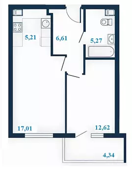 2-к кв. Волгоградская область, Волгоград ул. Клары Цеткин, 1А (48.89 ...