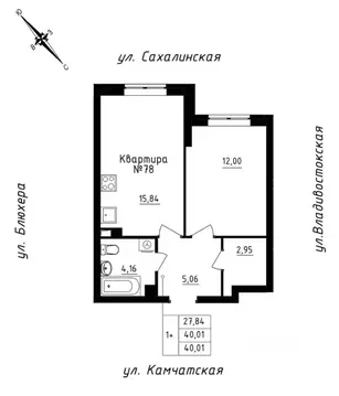 1-к кв. Свердловская область, Екатеринбург ул. Кронштадтская, 30 ...