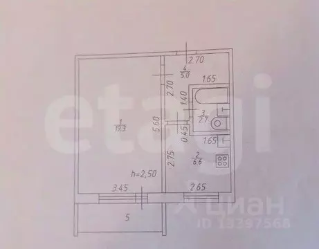 1-к кв. Тверская область, Тверь ул. Левитана, 46 (33.6 м)