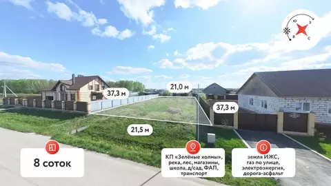 Участок в Тюменская область, Тюменский район, с. Кулаково, Зеленые ...