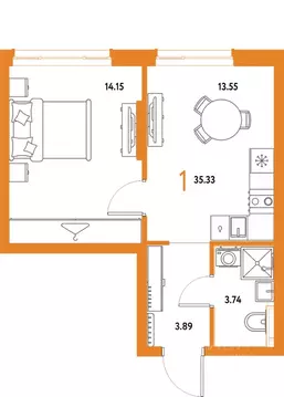 1-к кв. Московская область, Мытищи Страна.Парковая жилой комплекс ...
