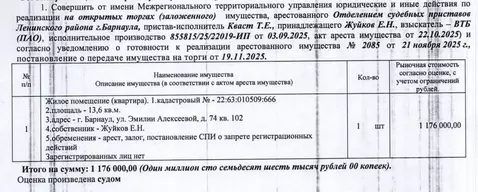 Свободной планировки кв. Алтайский край, Барнаул ул. Эмилии ...