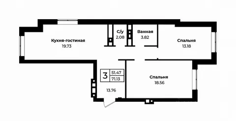 3-к кв. Оренбургская область, Оренбург Селивановский пер., 24/46 ...
