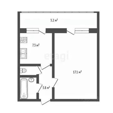 1-к кв. Псковская область, Псков Коммунальная ул., 63 (33.2 м)