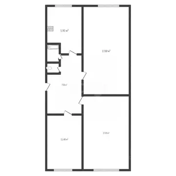 3-к кв. Кемеровская область, Юрга ул. Кирова, 27 (62.2 м)