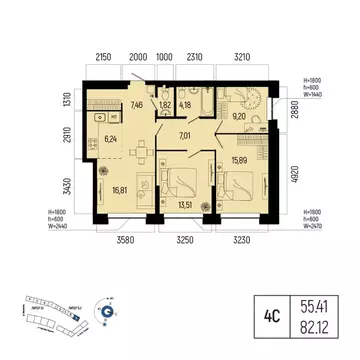 4-к кв. Башкортостан, Уфа Глумилино-1 мкр, Новатор жилой комплекс ...