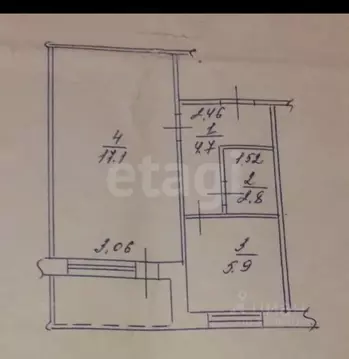 1-к кв. Башкортостан, Уфа Баргузинская ул., 6 (32.4 м)