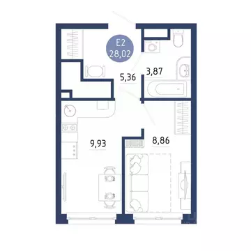 1-к кв. Рязанская область, Рязанский муниципальный округ, с. Дядьково ...