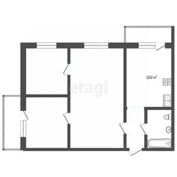 3-к кв. Ханты-Мансийский АО, Сургутский район, пос. Солнечный ...