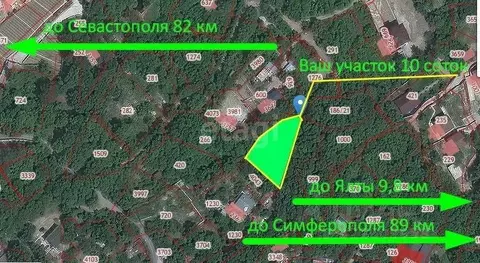 Участок в Крым, Ялта муниципальный округ, Виноградное пгт  (10.0 сот.)