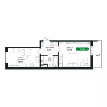 1-к кв. Ленинградская область, Сертолово Всеволожский район, ...