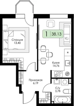 1-к кв. Ленинградская область, Всеволожский район, Романовское с/пос, ...