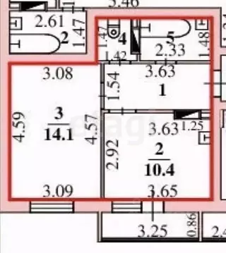 1-к кв. Липецкая область, Липецк ул. А.Г. Стаханова, 73 (38.0 м)