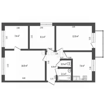 4-к кв. Хабаровский край, Амурск Пионерская ул., 8 (60.0 м)