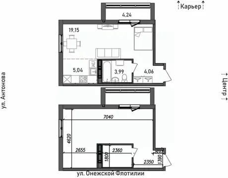 1-к кв. Карелия, Петрозаводск Флотилия жилой комплекс (36.48 м)