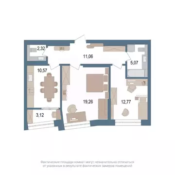 2-к кв. Башкортостан, Уфа ул. Пархоменко, 156Ж (62.9 м)