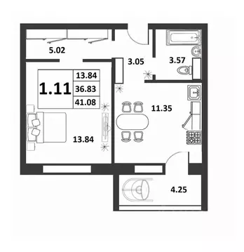 1-к кв. Новгородская область, Великий Новгород ул. Якова Павлова, 15 ...