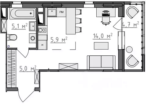 Студия Владимирская область, Владимир Сновицы-Веризино мкр,  (32.45 м)