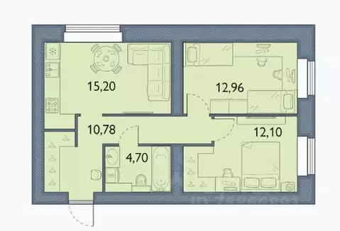 2-к кв. Брянская область, Брянский район, пос. Мичуринский, ...