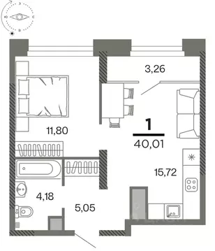 1-к кв. Рязанская область, Рязань Олимпийский городок мкр, Северный ...