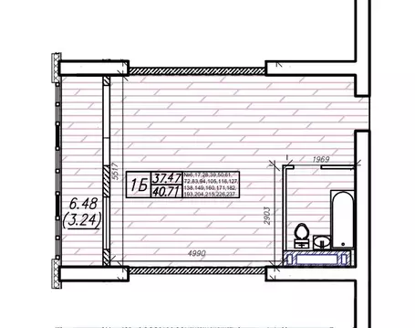 1-к кв. Приморский край, Владивосток Суприм жилой комплекс (40.71 м)