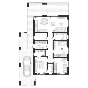 Дом в Челябинская область, Сосновский муниципальный округ, с. Большие ...