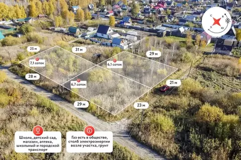 Участок в Тюменская область, Тюмень Пчелка СНТ, ул. Вишневая (6.1 ...