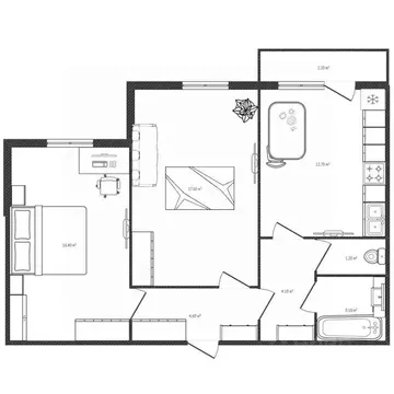 2-к кв. Брянская область, Брянск ул. Романа Брянского, 23 (59.5 м)