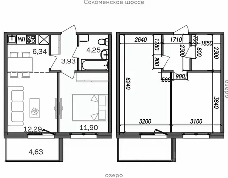 2-к кв. Карелия, Петрозаводск Район Северная промзона, Вороний Наволок ...