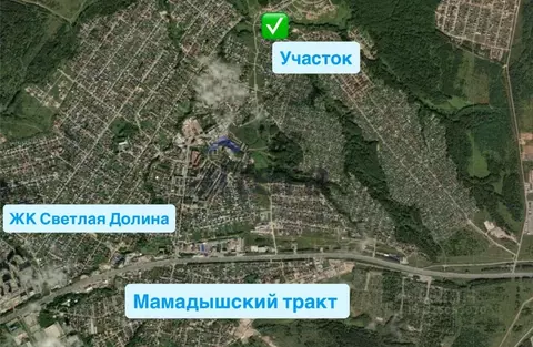 Участок в Татарстан, Казань Константиновка жилмассив, ул. Лесная (10.4 ...