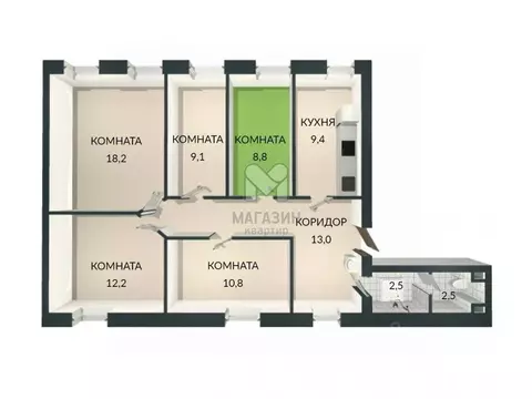 Комната Санкт-Петербург Невский просп., 128 (8.8 м)