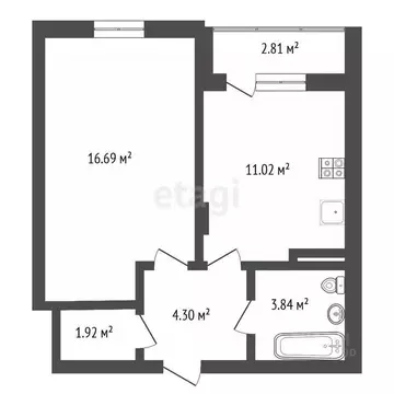 1-к кв. Воронежская область, Воронеж ул. Независимости, 78к1 (39.3 м)