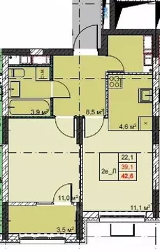 2-к кв. Приморский край, Владивосток Бам мкр,  (42.6 м)