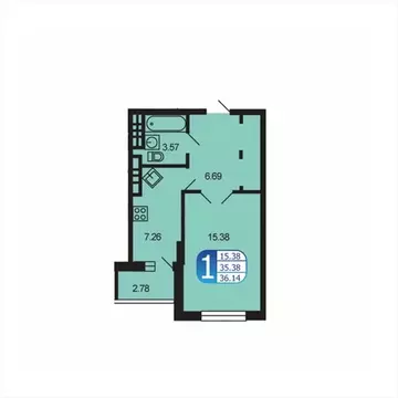 1-к кв. Московская область, Рузский муниципальный округ, Тучково пгт ...